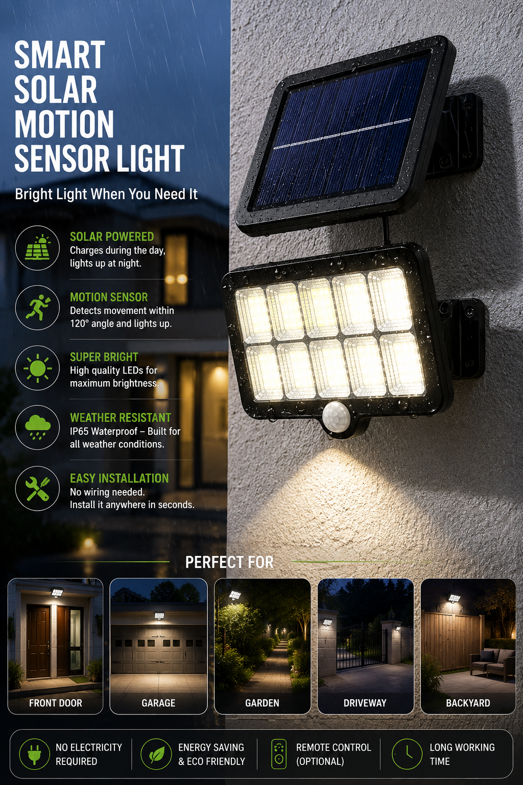 Smart Solar Motion Sensor Light